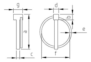 Bolt cu inel de siguranta - 4,4 mm - 10 buc. - Admira Distribution