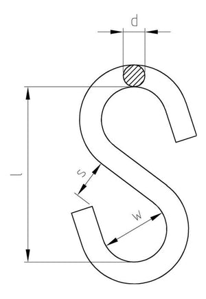 Carlig tip S simetric - 3 mm - 20 buc. - Admira Distribution
