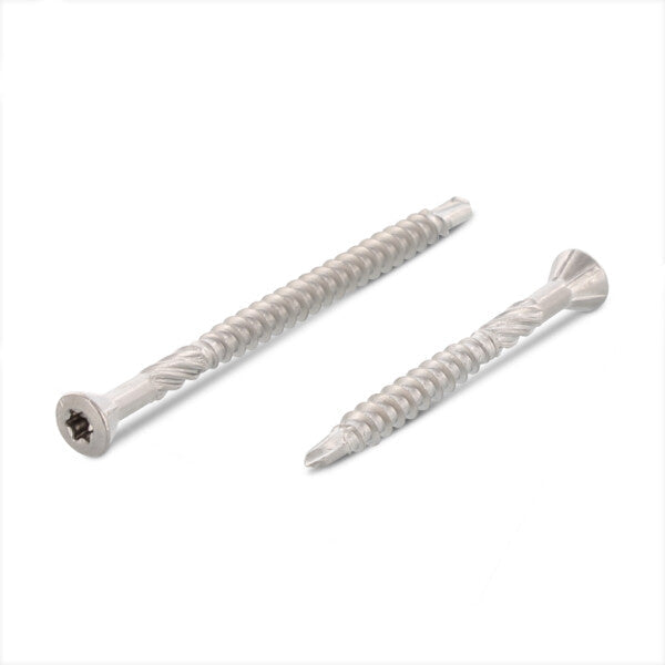 Surub lemn dulgherie terasa deck autoforant cap inecat cu nervuri - 4,0 x 35/24 TX 15 - 200 buc.