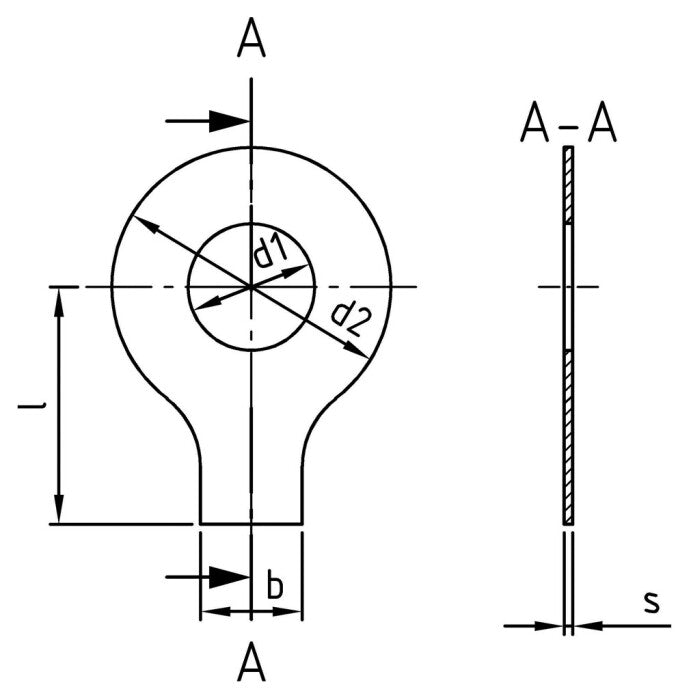 DIN 93 - Saiba de siguranta cu aripioara - 37,0 mm - 50 buc.