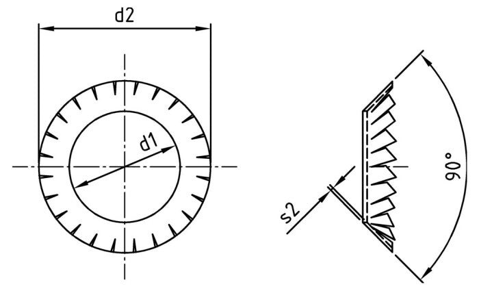 DIN 6798 - Saiba elastica inecata crestata exterior tip V - 4,3 mm - 1000 buc.