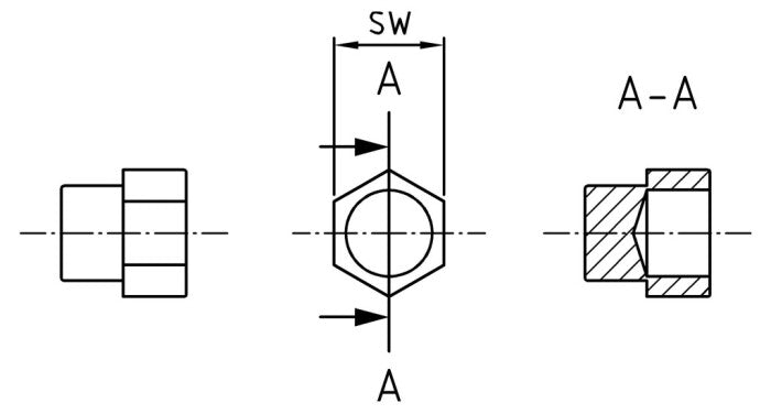Dop siguranta pentru cap hexagonal imbus - A/F 5 mm - 100 buc.
