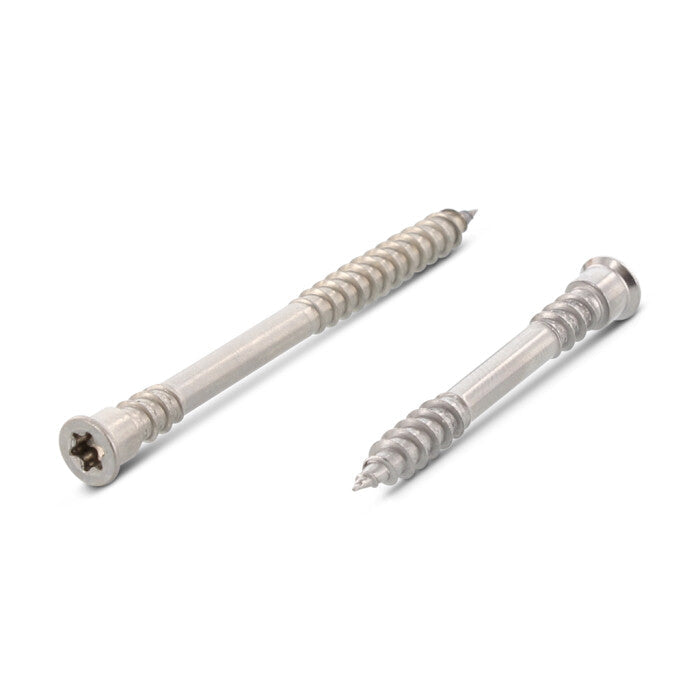 Surub lemn dulgherie terasa deck cap cilindric cu filet dublu - 5,5 x 100/36 TX 25 - 100 buc.