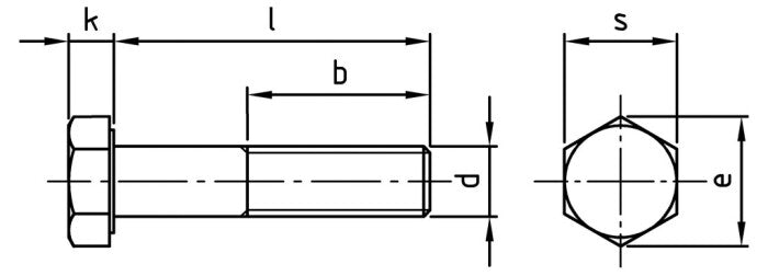 DIN 931 - Surub cap hexagonal filet partial - M10 x 270 mm - 10 buc.