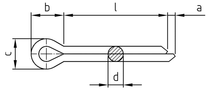 ISO 1234 - Splint siguranta - 1,0 x 7 mm - 1000 buc.