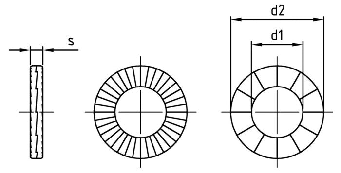 Saiba de blocare mare - 21,4 x 39,0 x 3 mm - 100 buc.
