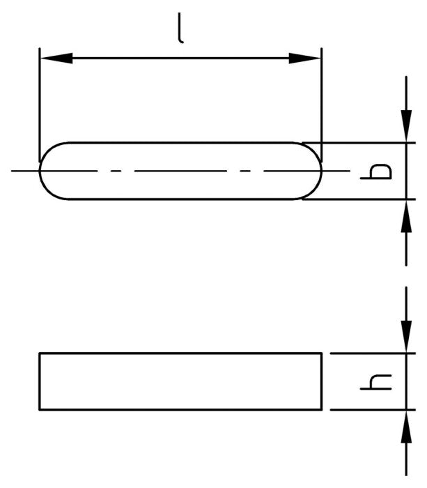 DIN 6885 - Pana paralela inalta tip A - 6 x 6 x 63 mm - 200 buc.