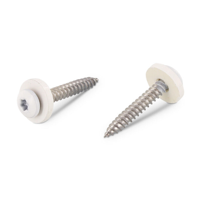 Surub pentru glaf cu saiba poliamida, filet pas mic - C 3,9 x 32 TX 15 - RAL 9003 - 200 buc.