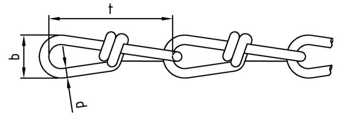 DIN 5686 - Lant de ridicare rasucit - 2,2 mm - 30 buc.