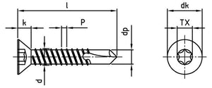 DIN 7504 - Surub autoforant cap inecat tip O - 5,5 x 19 mm - 1000 buc. - Admira Distribution