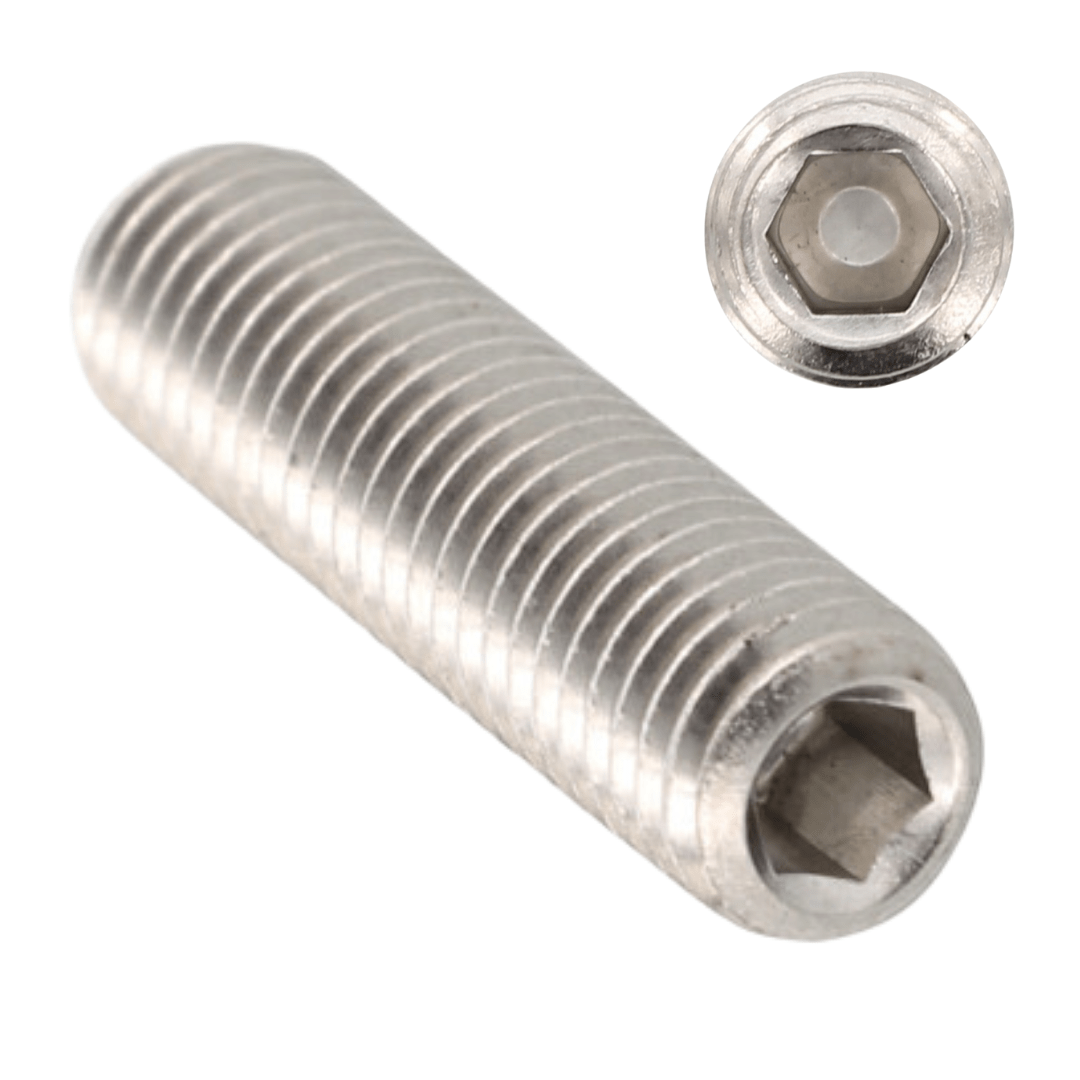 DIN 913 / ISO 4026 - Stift filetat cu locas hexagonal imbus varf plat - M 6 x 35 mm - 200 buc. - Admira Distribution