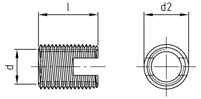 Insertii filetate exterior - M16 - 50 buc.