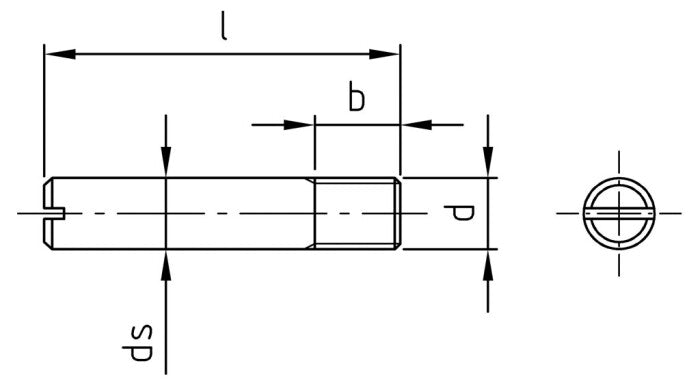 DIN 427 - Stift cap crestat cu filet scurt - M4 x 16 mm - 200 buc.