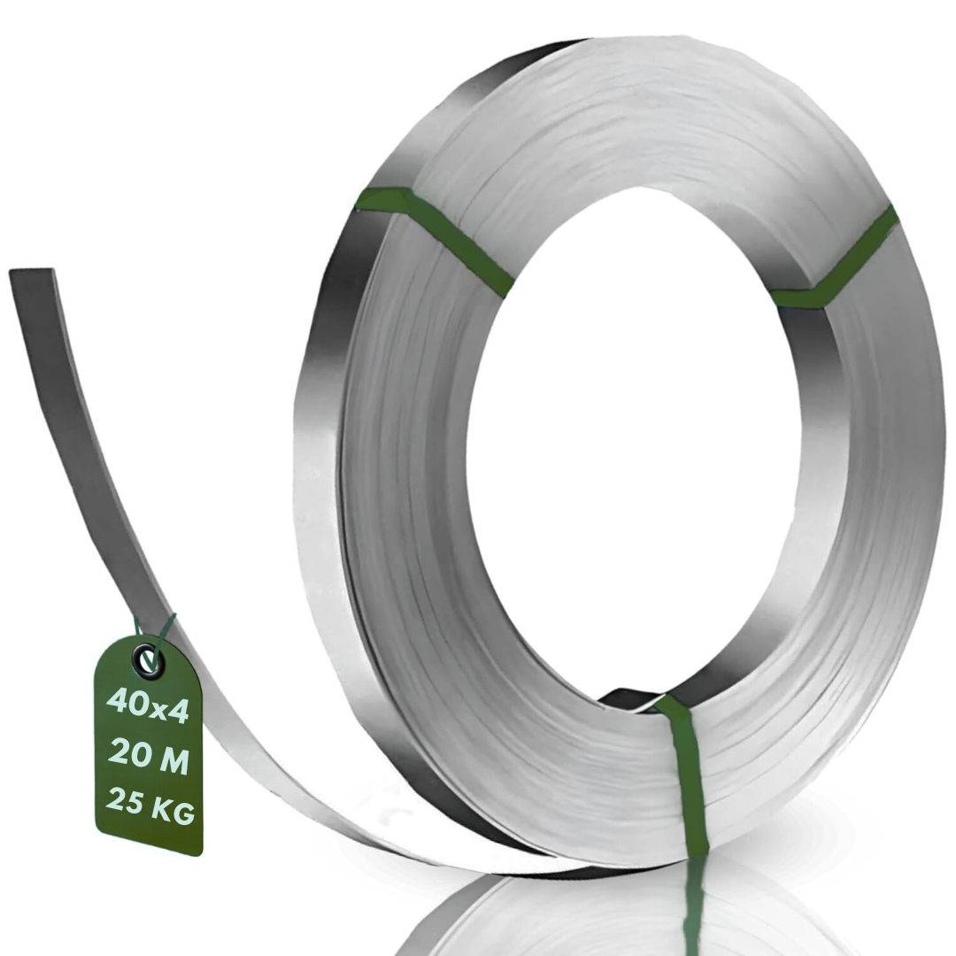 Platbanda zincata 40 x 4 mm, rola 50 kg / 40 m