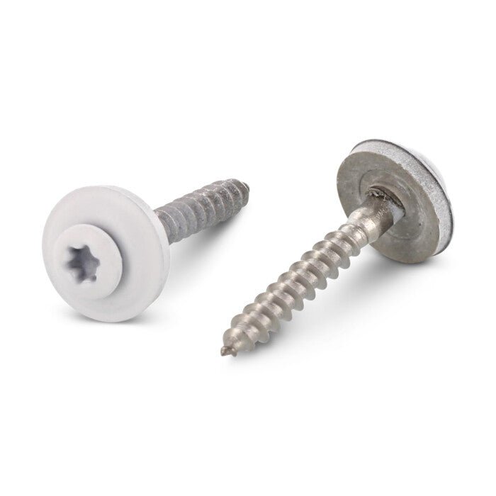 Surub lemn dulgherie colorat cap inecat cu saiba EPDM - 4,5 x 40 mm - RAL 9010 - 200 buc. - Admira Distribution