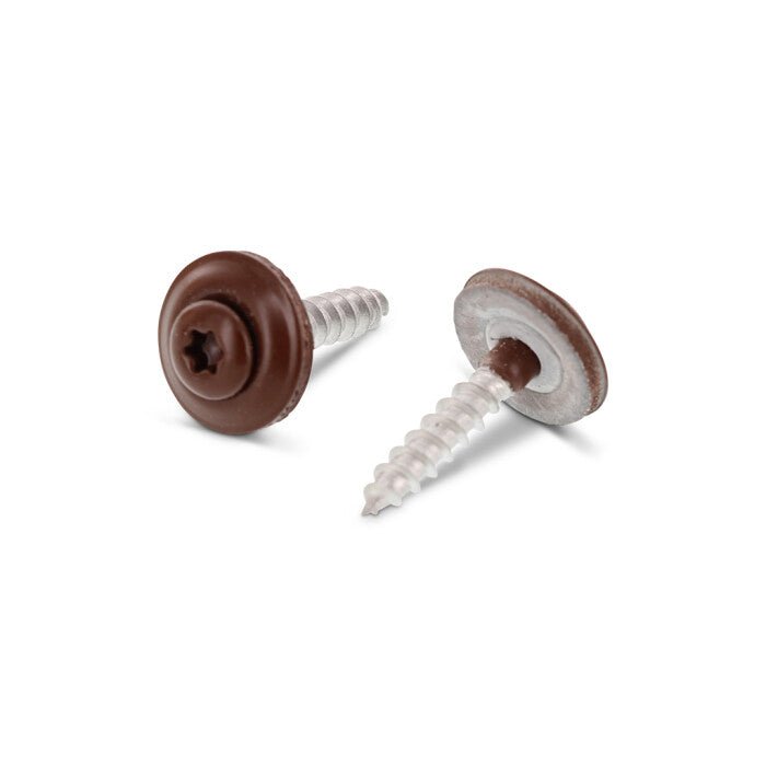 Surub lemn dulgherie colorat cap inecat cu saiba EPDM - 4,5 x 45 mm - RAL 8011 - 200 buc. - Admira Distribution